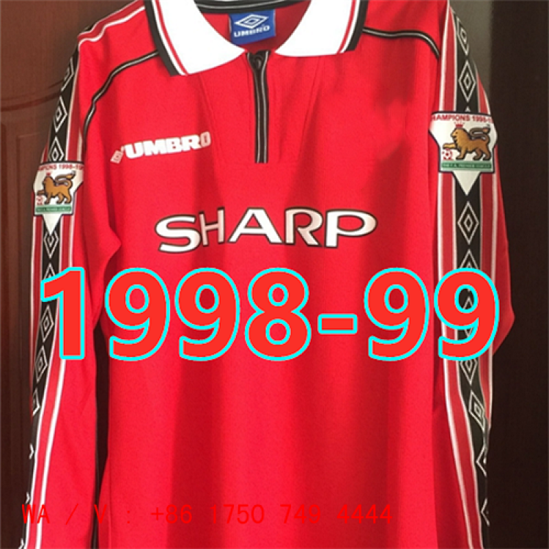 Manchester United Retro Home Long Sleeve Jersey S-4XL