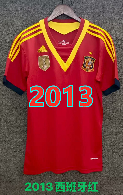 Spain Home Retro Fans Version Jersey S-2XL
