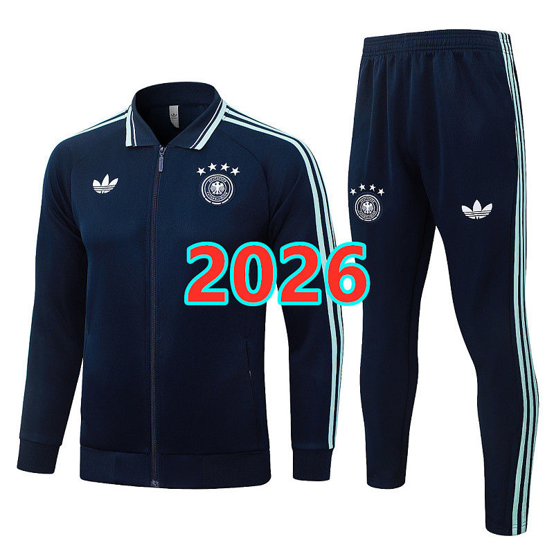 Germany Long Zipper Jacket S-2XL