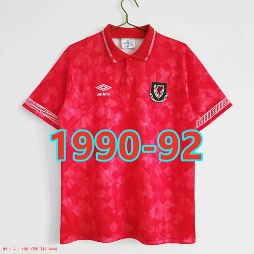 Wales TopThai Quality Retro Home Jersey S-2XL