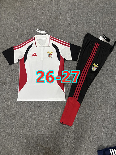 26-27 Benfica Polo Short Sleeve+pants Tracksuit Kit S-3XL Polo