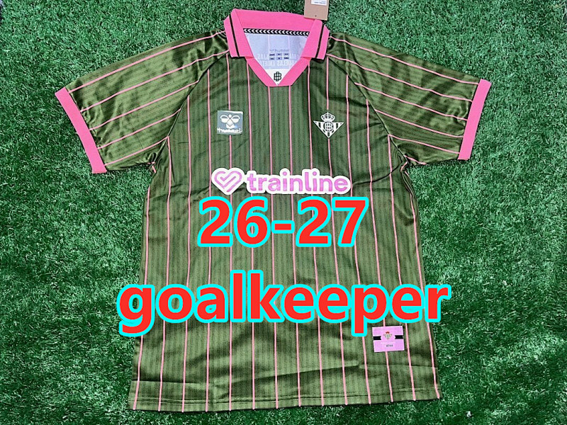 26-27 Real Betis Goalkeeper Fans Version Jersey S-4XL