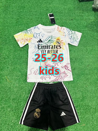 25-26 Real Madrid Special Kids Jersey+shorts Kit 16 -28