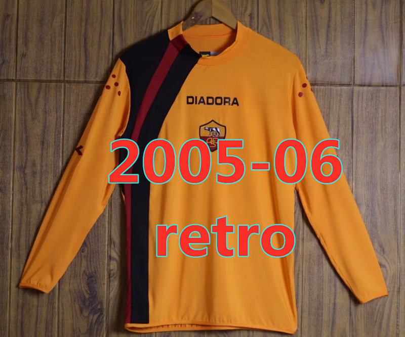 Roma Retro Home Long Sleeve Jersey S-Xxl