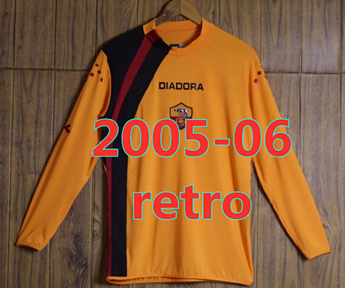 Roma Retro Home Long Sleeve Jersey S-Xxl