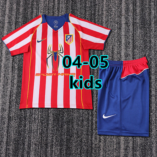 04-05 Atletico Madrid Home Kids Jersey+shorts Kit 16 -28