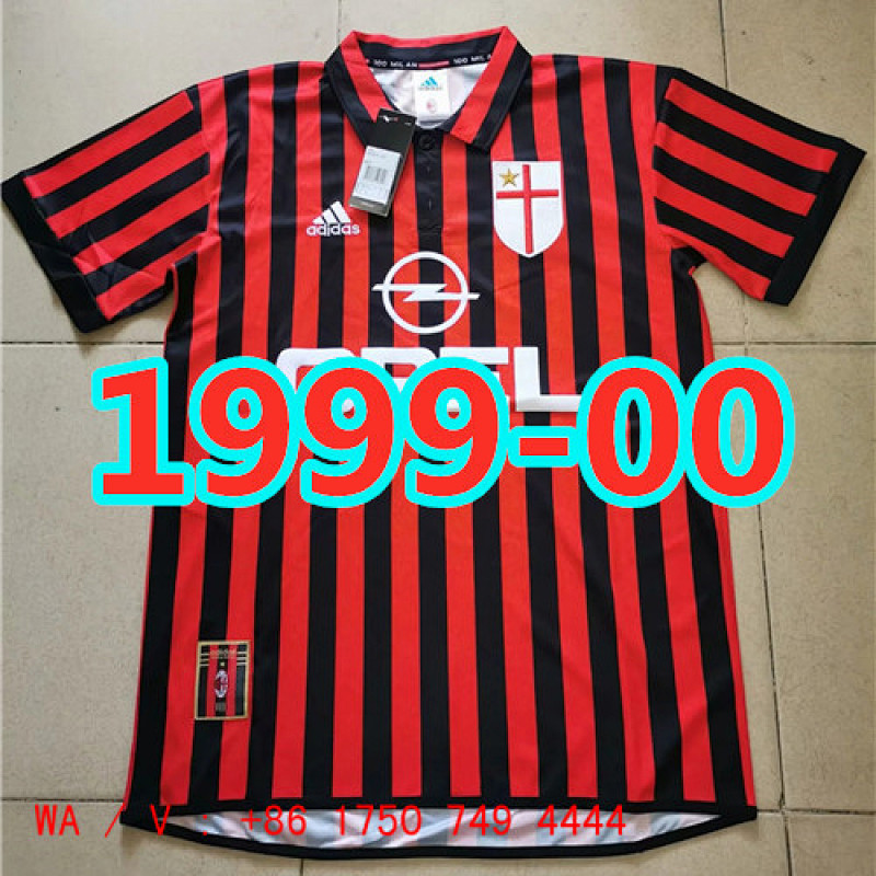 AC Milan Retro TopThai Quality Home Jersey S-2XL AC