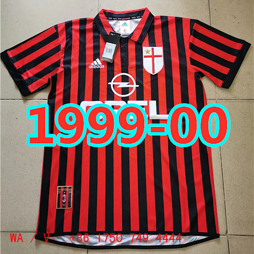 AC Milan Retro TopThai Quality Home Jersey S-2XL AC