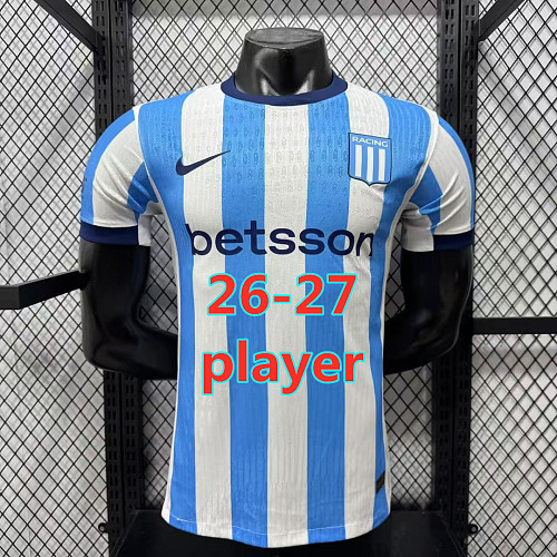 26-27 Avellaneda Home Player Version Jersey S-4XL
