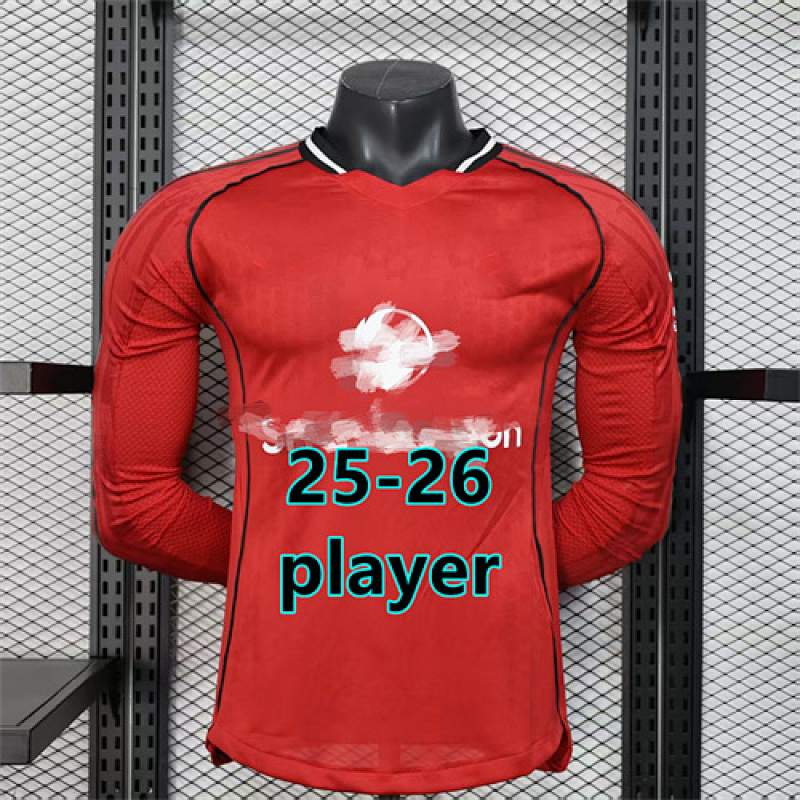 25-26 Manchester United Home Player Version Long Jersey S-3XL