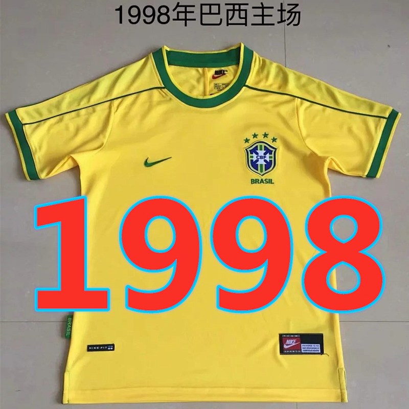 Brazil Retro S-4XL Home Jersey