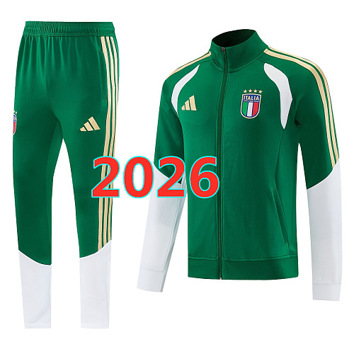 Italy Long Zipper Jacket+pants Kit S-2XL