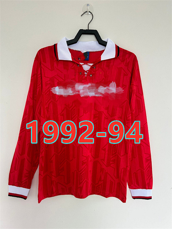 Manchester United Home Retro Long Sleeve Jersey S-2XL