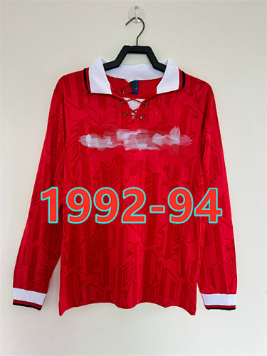 Manchester United Home Retro Long Sleeve Jersey S-2XL