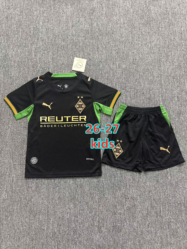 26-27 Monchengladbach Away Kids Jersey+shorts Kit 16 -28
