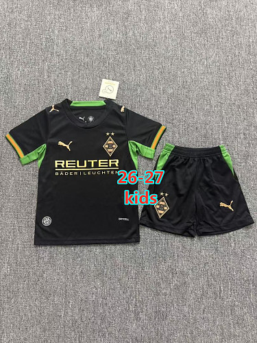 26-27 Monchengladbach Away Kids Jersey+shorts Kit 16 -28
