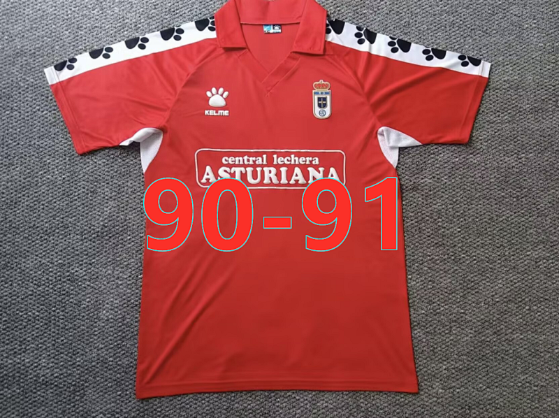 90-91 Real Oviedo Away Retro Fans Version Jersey S-2XL