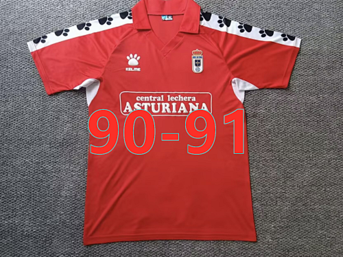 90-91 Real Oviedo Away Retro Fans Version Jersey S-2XL
