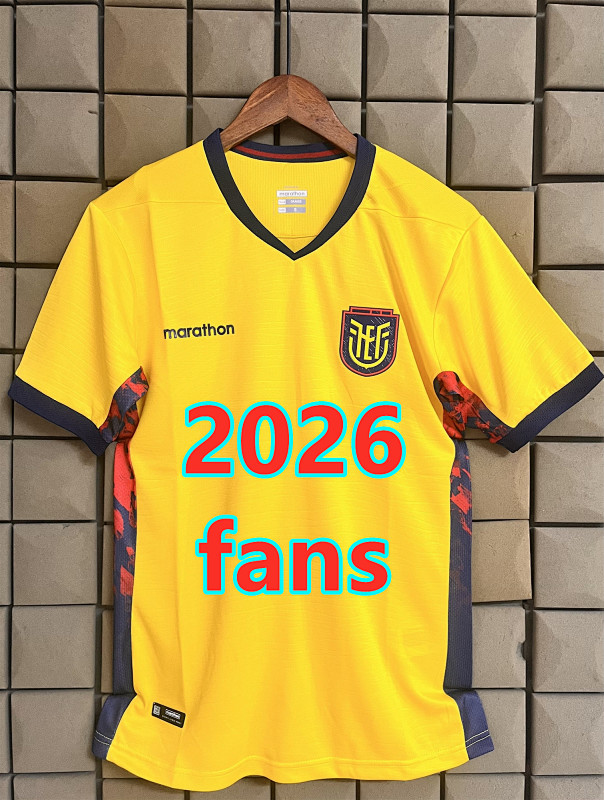 Ecuador Home Fans Version Jersey S-4XL