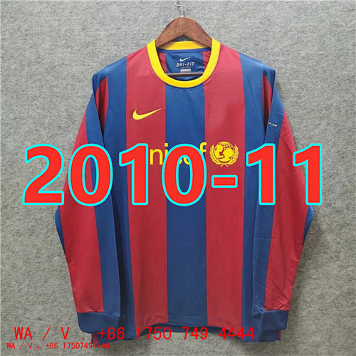 Barcelona Retro TopThai Quality Home Jersey Long Sleeve S-2XL