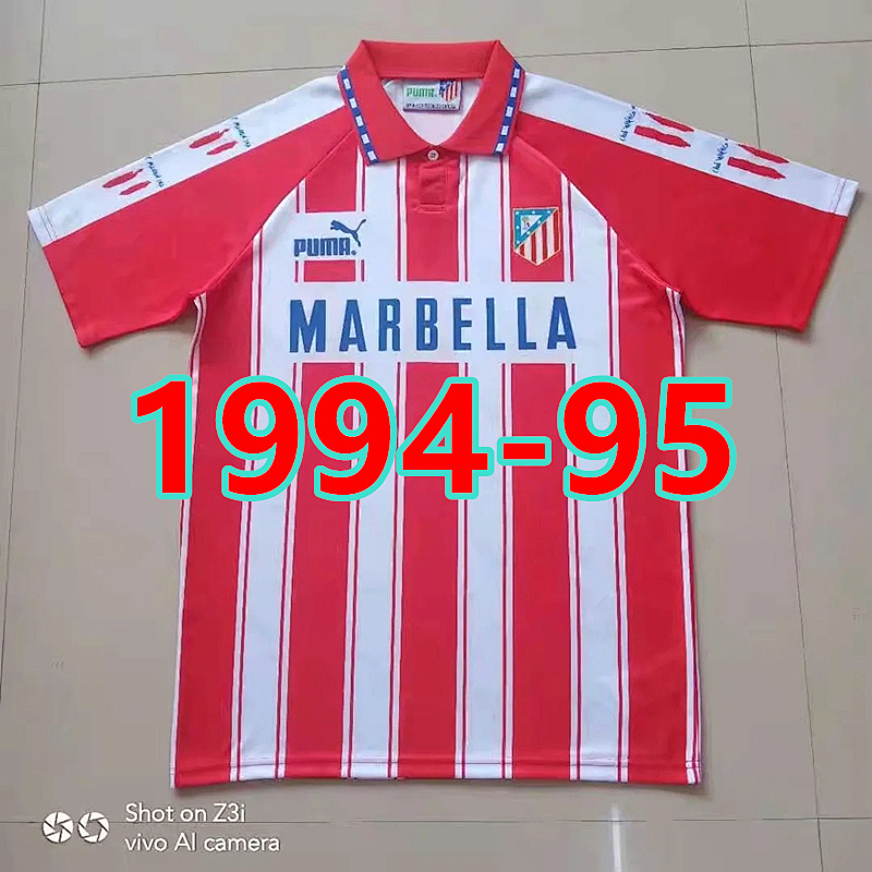 Atletico Madrid Retro TopThai Quality Home Jersey S-2XL