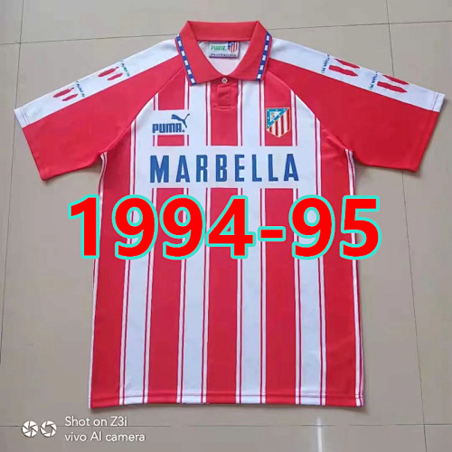 Atletico Madrid Retro TopThai Quality Home Jersey S-2XL