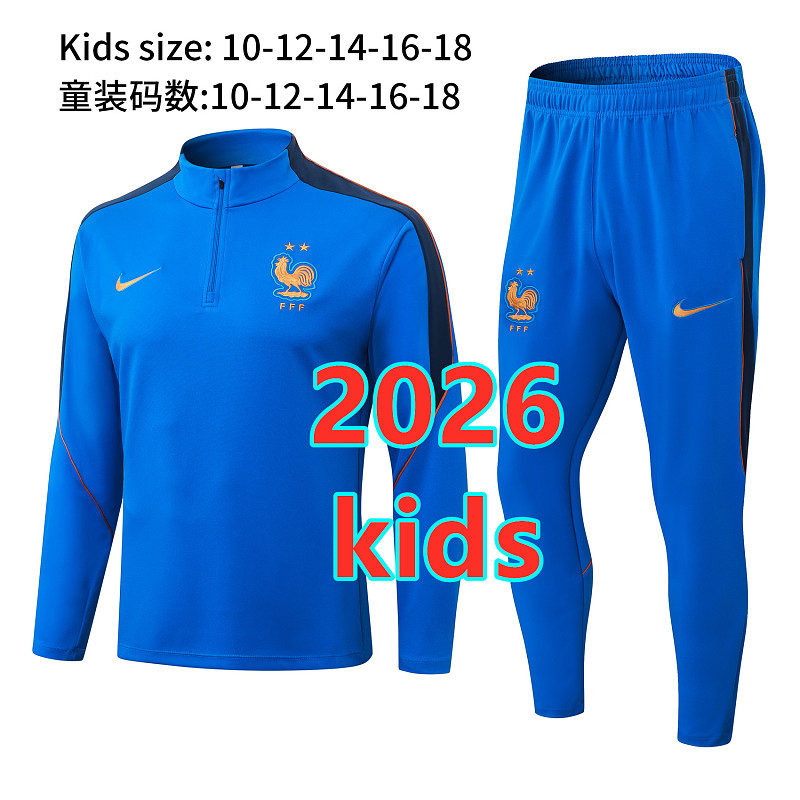 France Kids Long Sleeve Tracksuit 10 -18