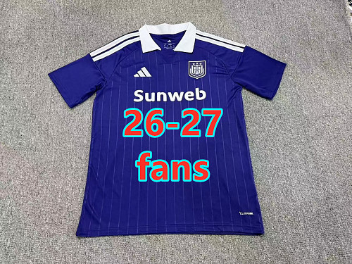 26-27 Anderlecht Home Fans Version Jersey S-4XL