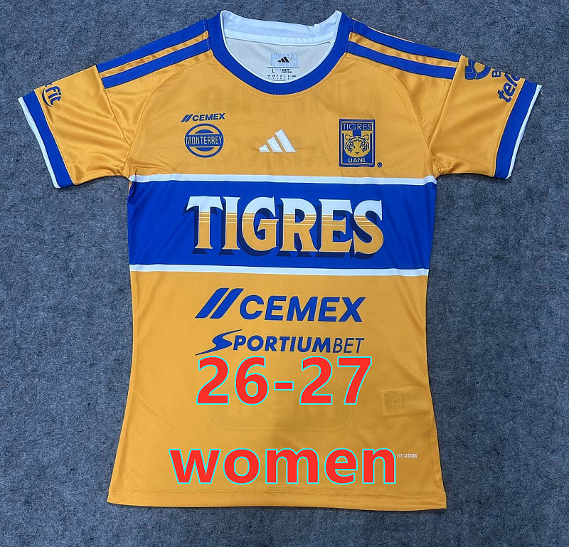 26-27 Tigres Uanl Home Women Jersey S-2XL