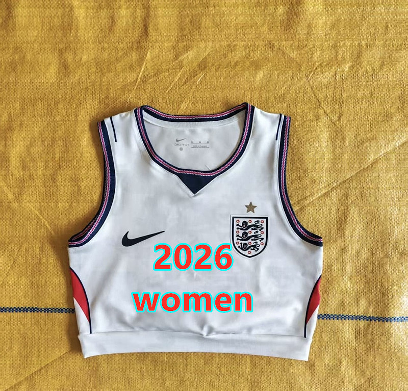 England Home Women Short Jersey S-2XL
