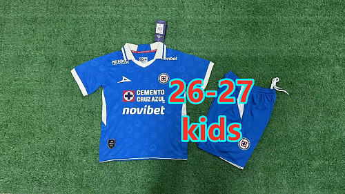 26-27 Cruz Azul Home Kids Jersey+shorts Kit 16 -28