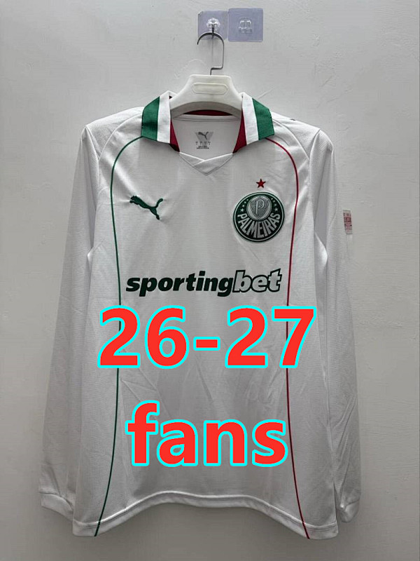 26-27 Palmeiras Away Fans Long Sleeve Jersey S-4XL