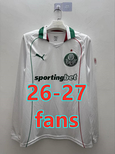 26-27 Palmeiras Away Fans Long Sleeve Jersey S-4XL