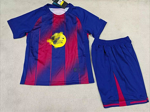 25-26 Barcelona Home Kids Jersey+shorts Kit 16 -28
