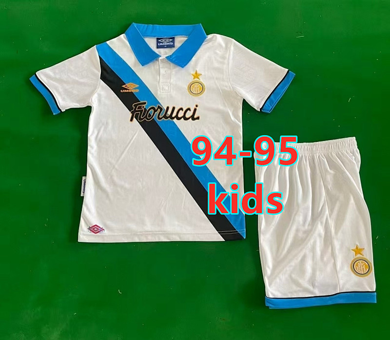 94-95 Inter Milan Away Retro Kids Jersey+shorts 16 -28