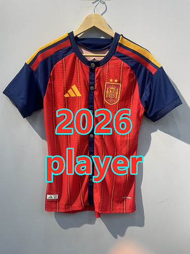 Spain Home Player 2 Stars Baseball Jersey S-4XL 2