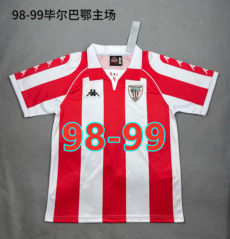 98-99 Athletic Bilbao Home Retro Jersey S-2XL
