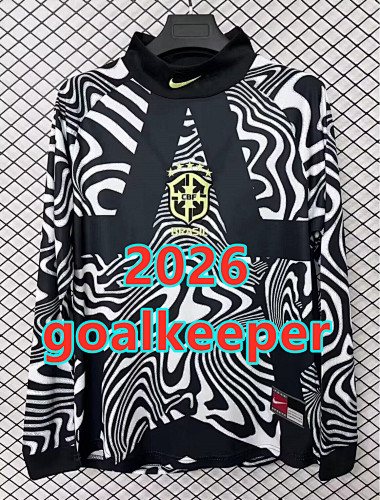 Brazil Goalkeeper Fans Version Long Jersey S-2XL