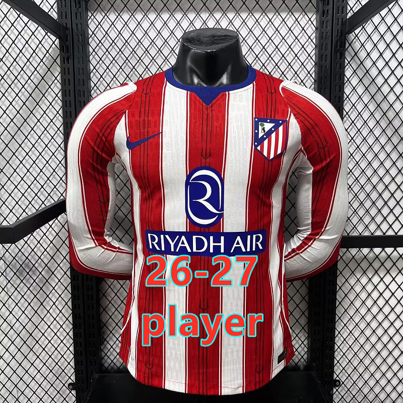 26-27 Atletico Madrid Home Player Long Jersey S-3XL
