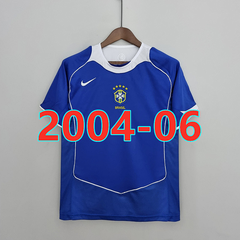 Brazil Retro TopThai Quality Away Jersey S-2XL