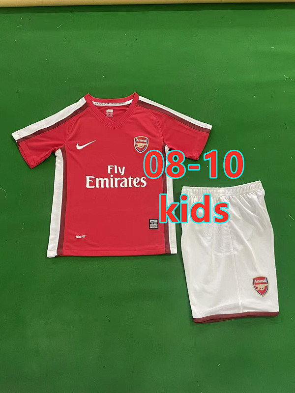 08-10 Arsenal Home Retro Kids Jersey+shorts Kit 16 -28