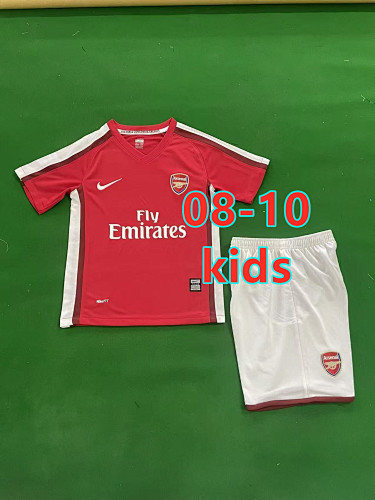 08-10 Arsenal Home Retro Kids Jersey+shorts Kit 16 -28