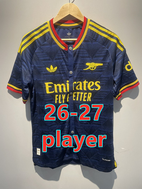 26-27 Arsenal Away Player Baseball Jersey S-4XL