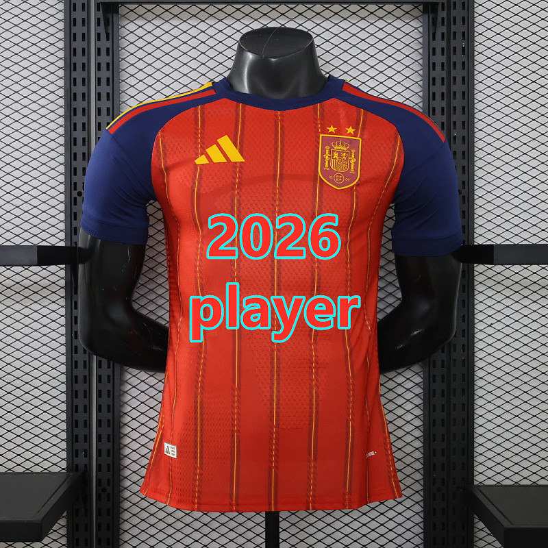 Spain Home Player With 2 Stars Jersey S-4XL 2