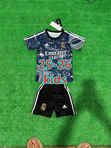 25-26 Real Madrid Special Kids Jersey+shorts Kit 16 -28