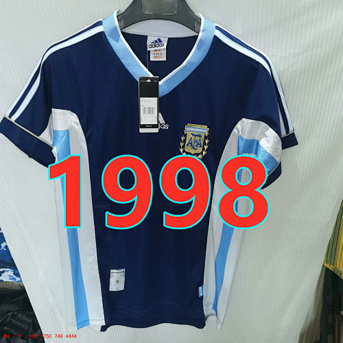 Argentina Retro TopThai Quality Away Jersey S-2XL