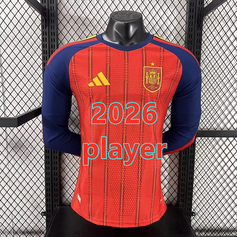 Spain Home Player Long 4 Teams Jersey S-4XL 4