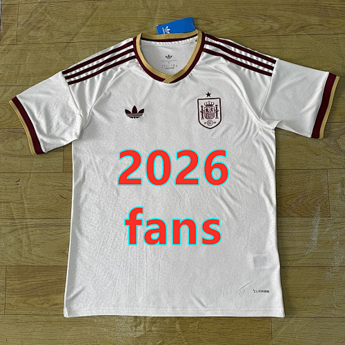 Spain Away Fans Version Jersey S-4XL