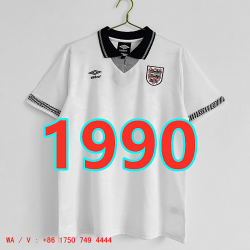 England Retro TopThai Quality Home Jersey S-2XL