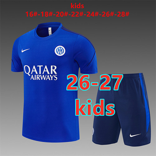 26-27 Inter Milan Kids Short Sleeve Tracksuit 16 -28